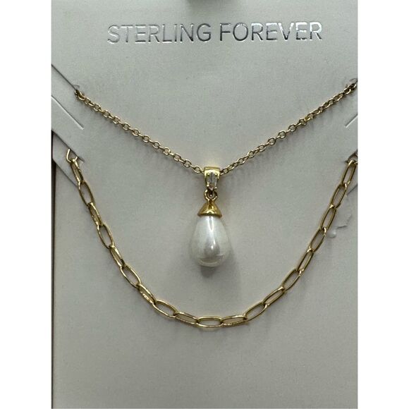 White Coin Pearl Pendant With Chain in Rhodium Over Sterling Silver 25.00 ctw - Picture 2 of 4